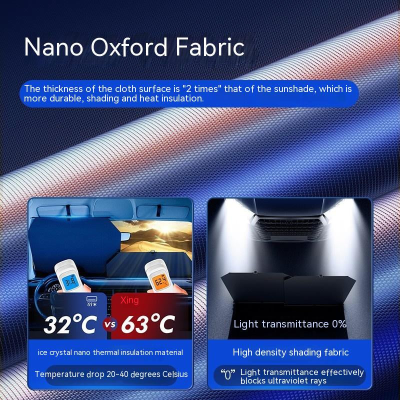Car Sunshade Automatic Retractable Sunscreen Thermal Insulation Front Windshield Glass Tinted Shade Cover