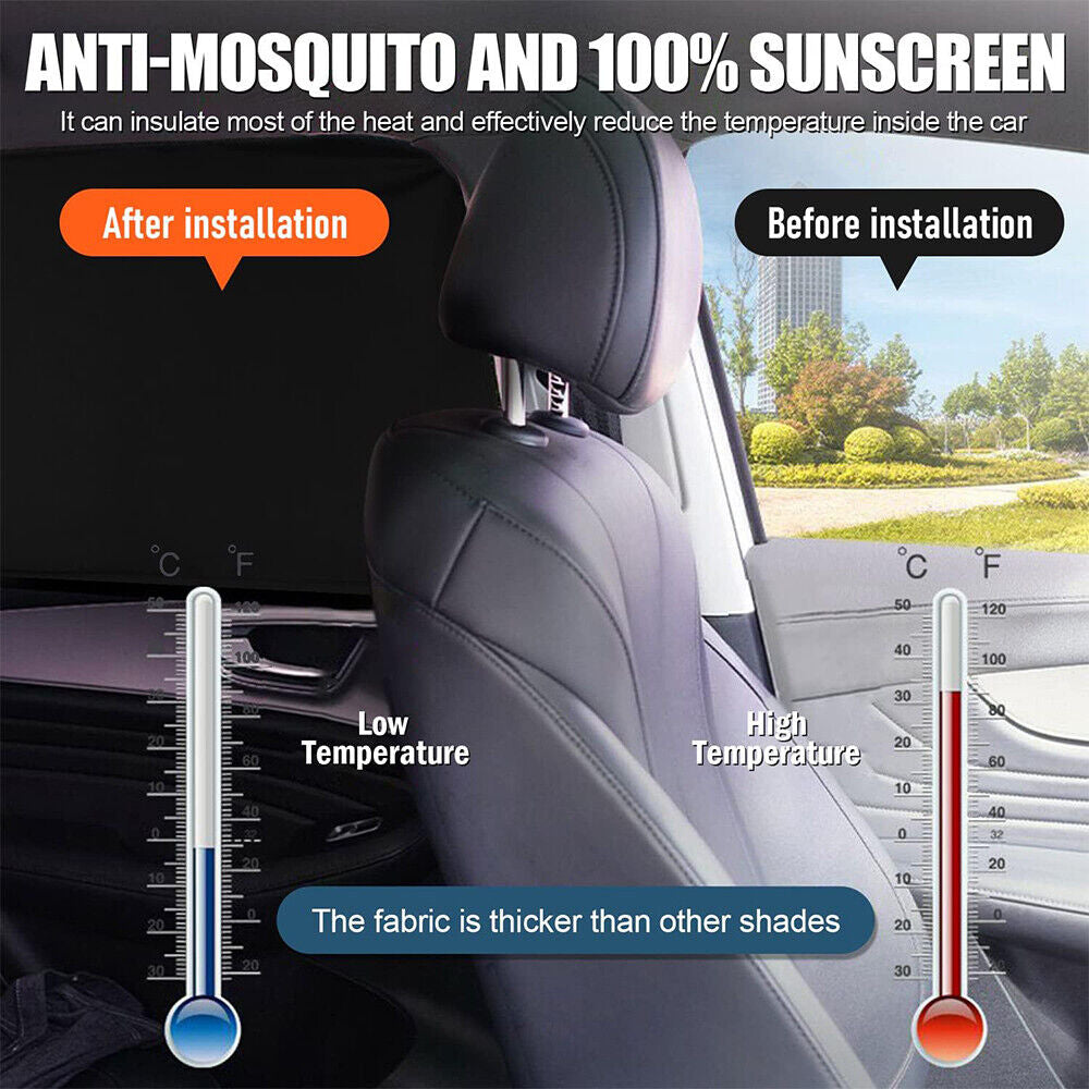 4 Magnetic Car Window Shades – UV Blocker & Privacy Screen (Perfect for Kids & Pets)