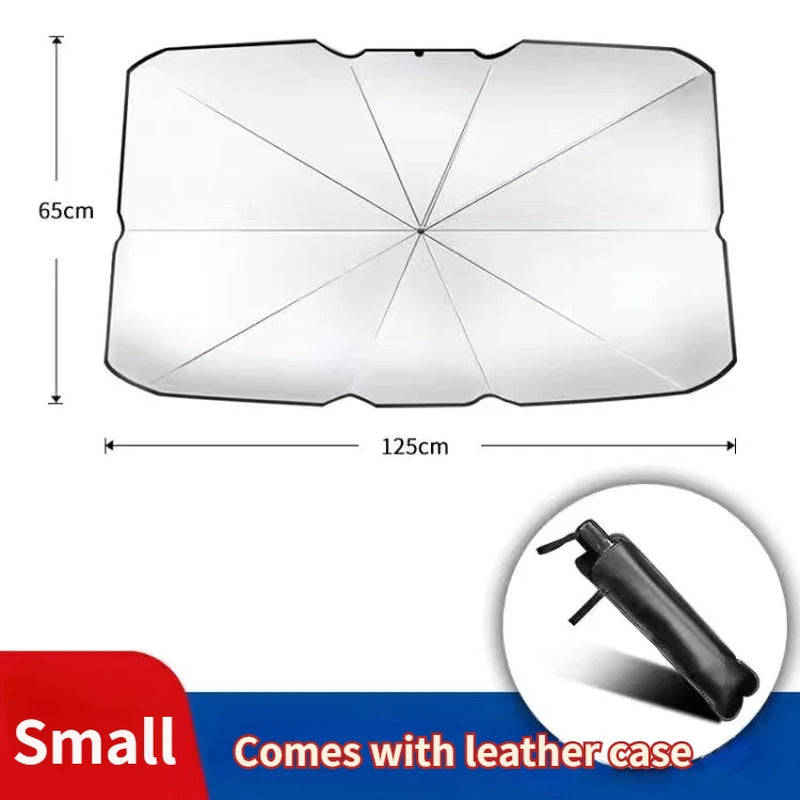 Car Sunshade Foldable Windshield Umbrella Sun Shade Curtain Car Front Window Parasol Sun Protector Accessories
