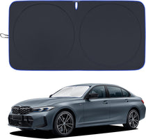 Foldable Reflective Car Sun Shade – UV Protection, 64x32" (Black)