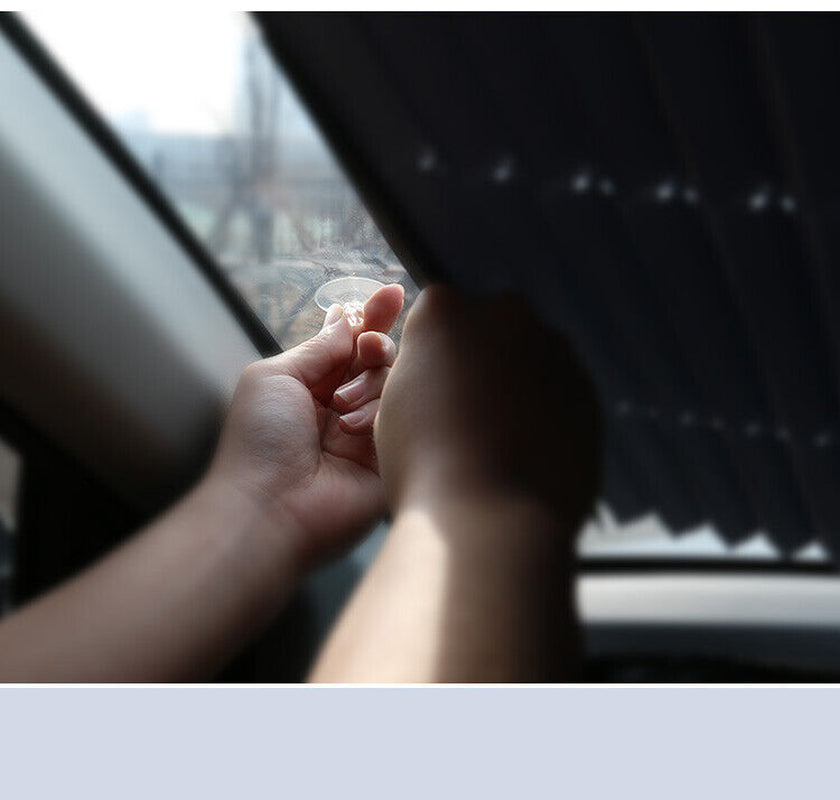 Auto Shade Car Retractable Curtain UV Protection Front Windshield Sun Visor