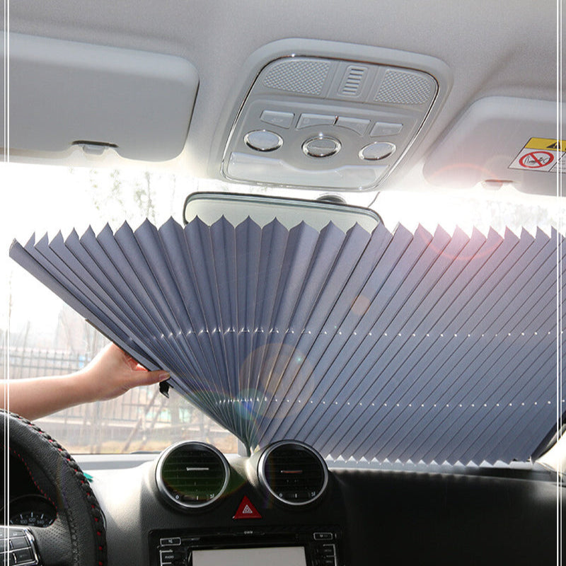 Auto Shade Car Retractable Curtain UV Protection Front Windshield Sun Visor