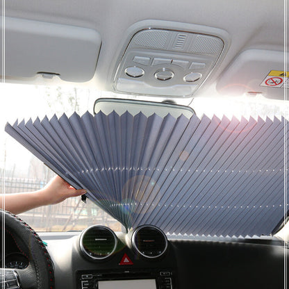 Auto Shade Car Retractable Curtain UV Protection Front Windshield Sun Visor